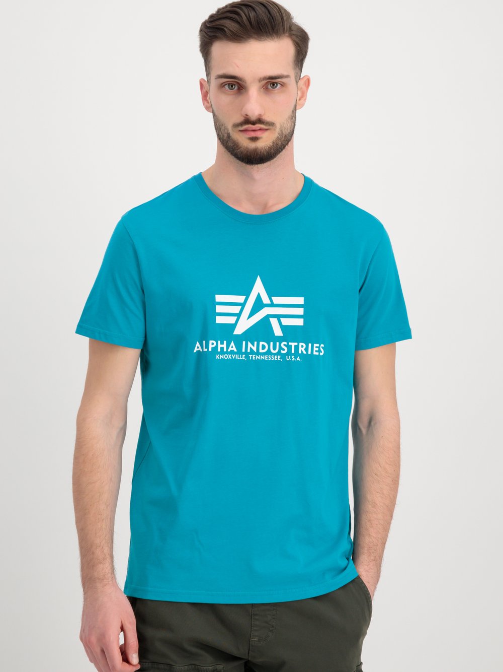 Alpha Industries T-Shirt Herren Baumwolle blau, L