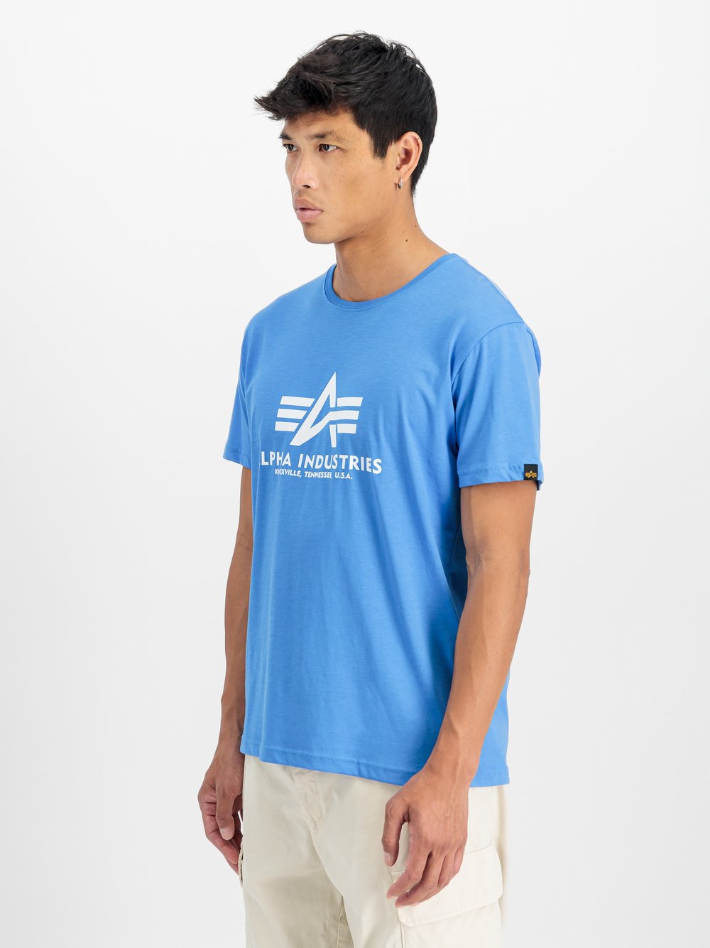 Alpha Industries T-Shirt Herren Baumwolle blau, S