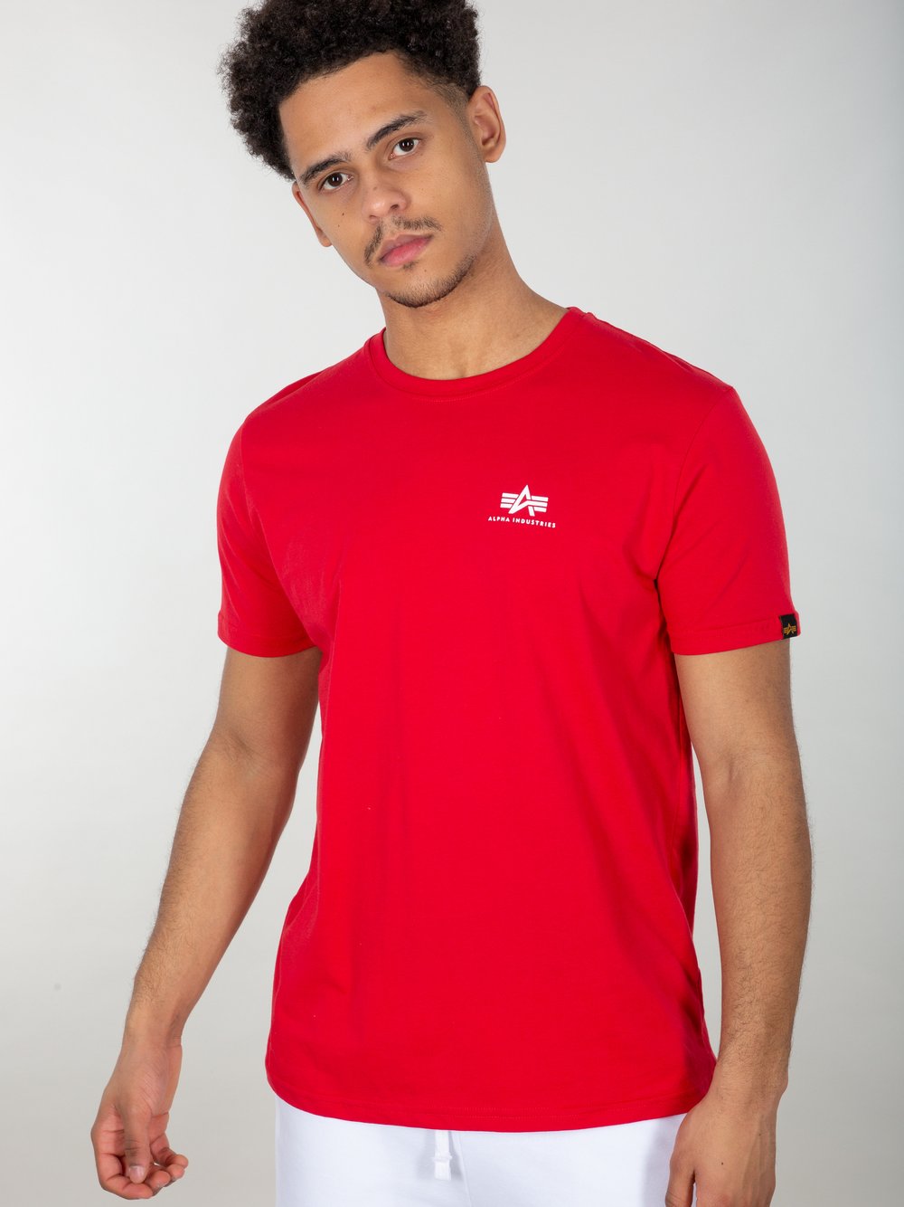 Alpha Industries T-Shirt Herren Baumwolle rot, S