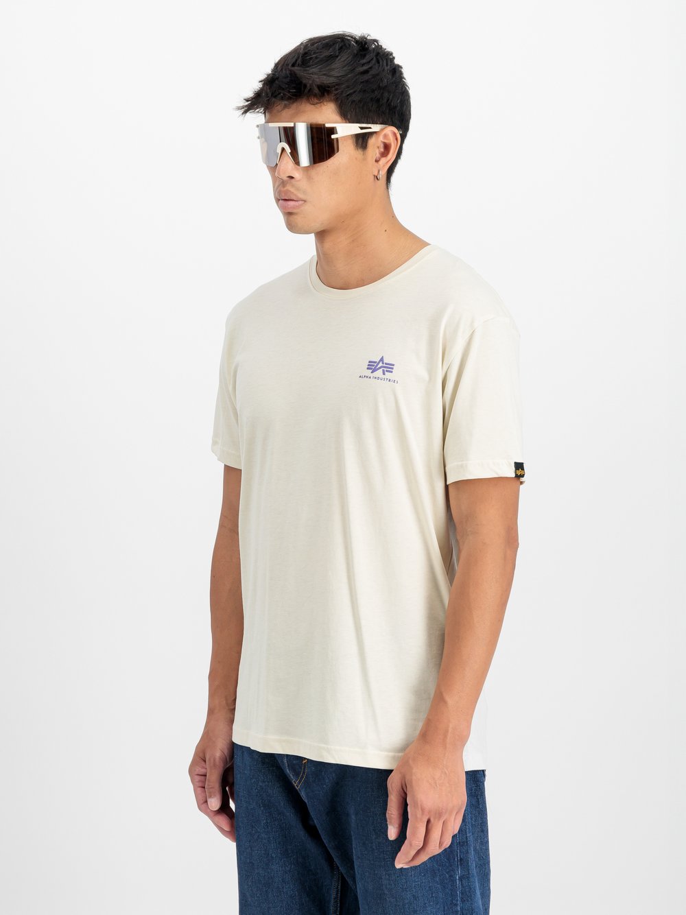 Thumbnail - Alpha Industries T-Shirt Herren Baumwolle weiß, XL