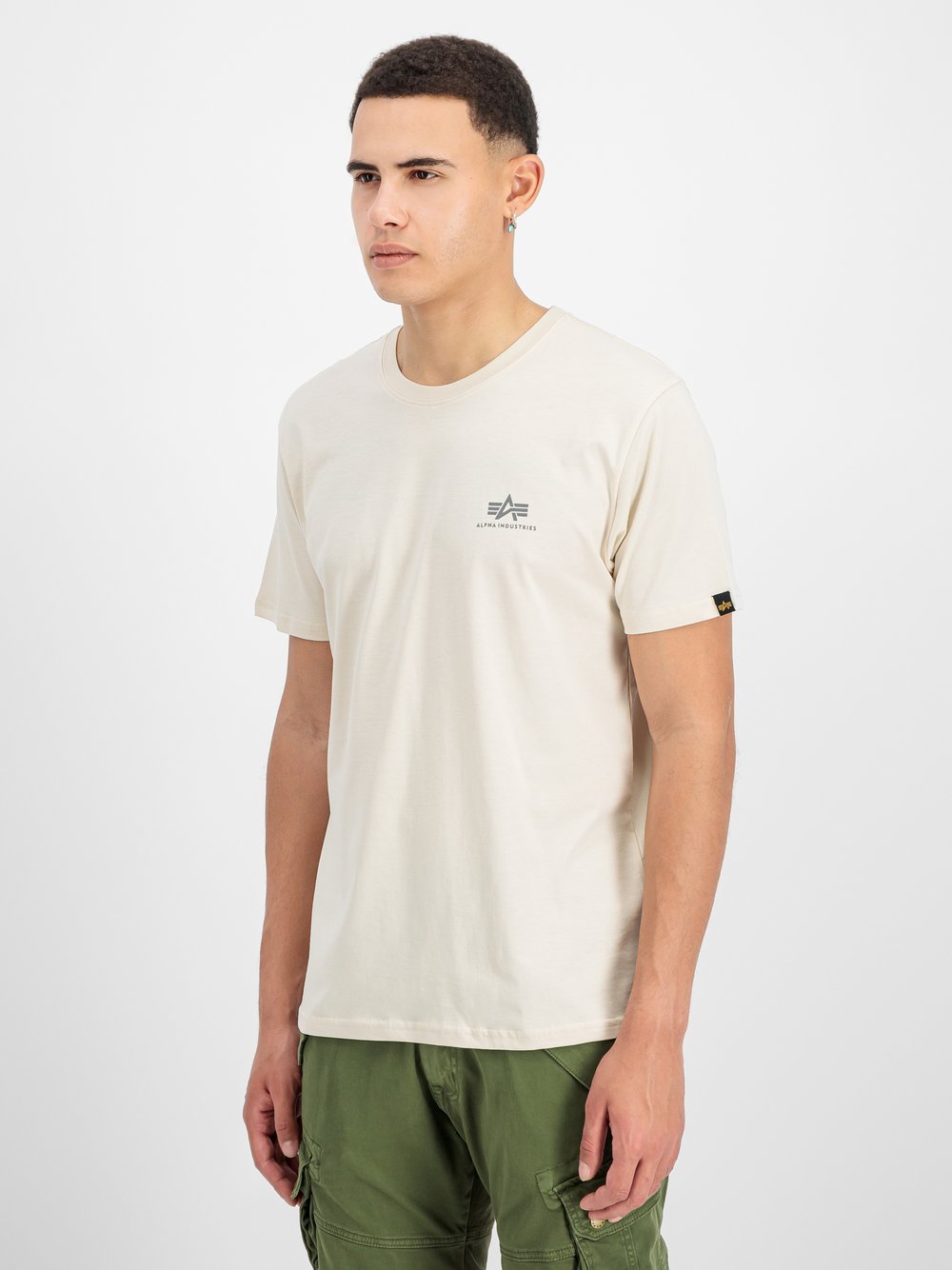 Thumbnail - Alpha Industries T-Shirt Herren Baumwolle weiß, XL