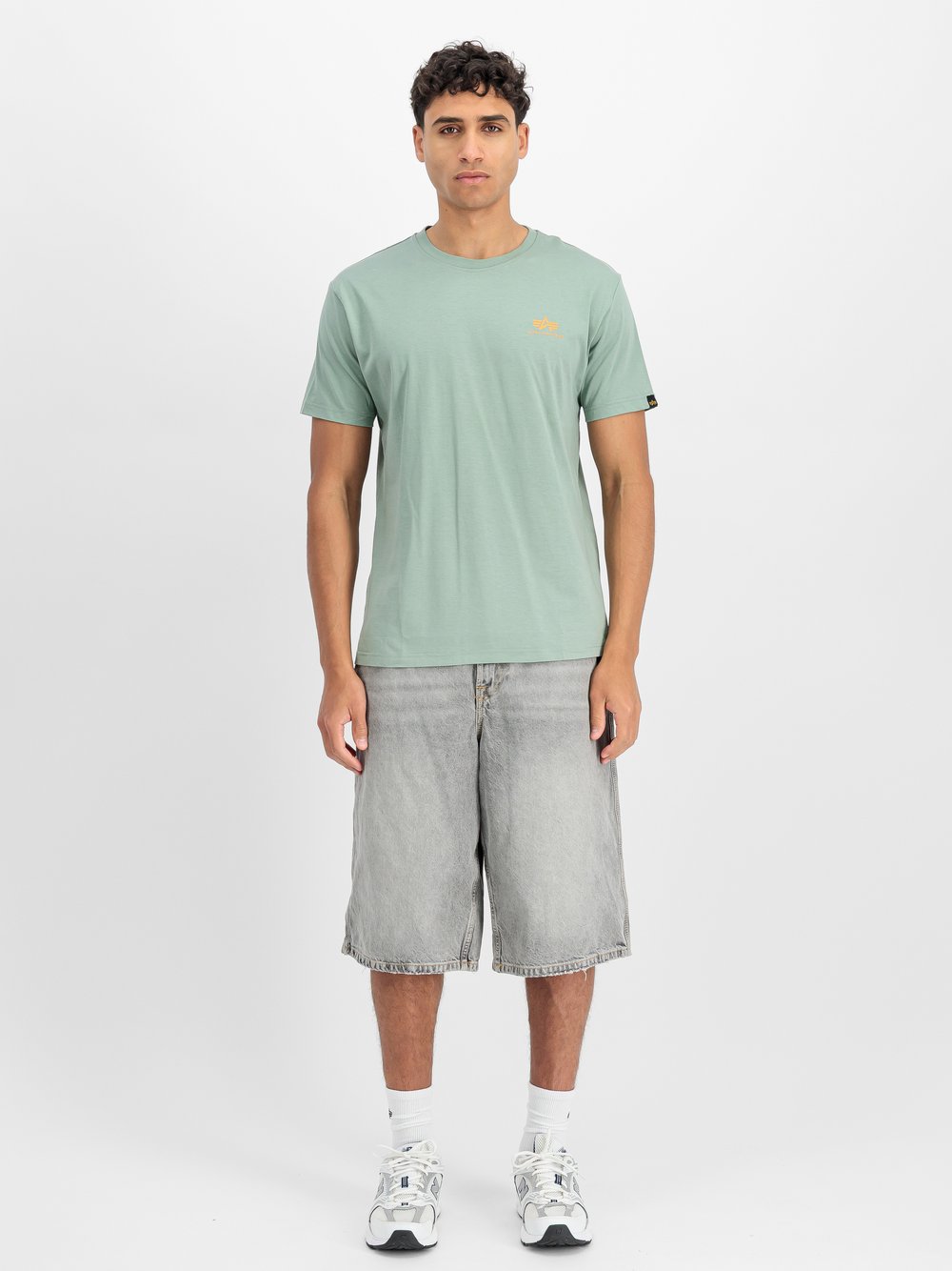 Thumbnail - Alpha Industries T-Shirt Herren Baumwolle grün bedruckt, XXL