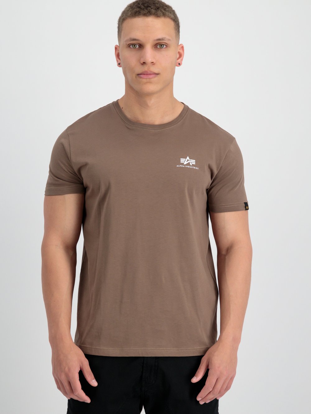 Alpha Industries T-Shirt Herren Baumwolle beige bedruckt, XXL