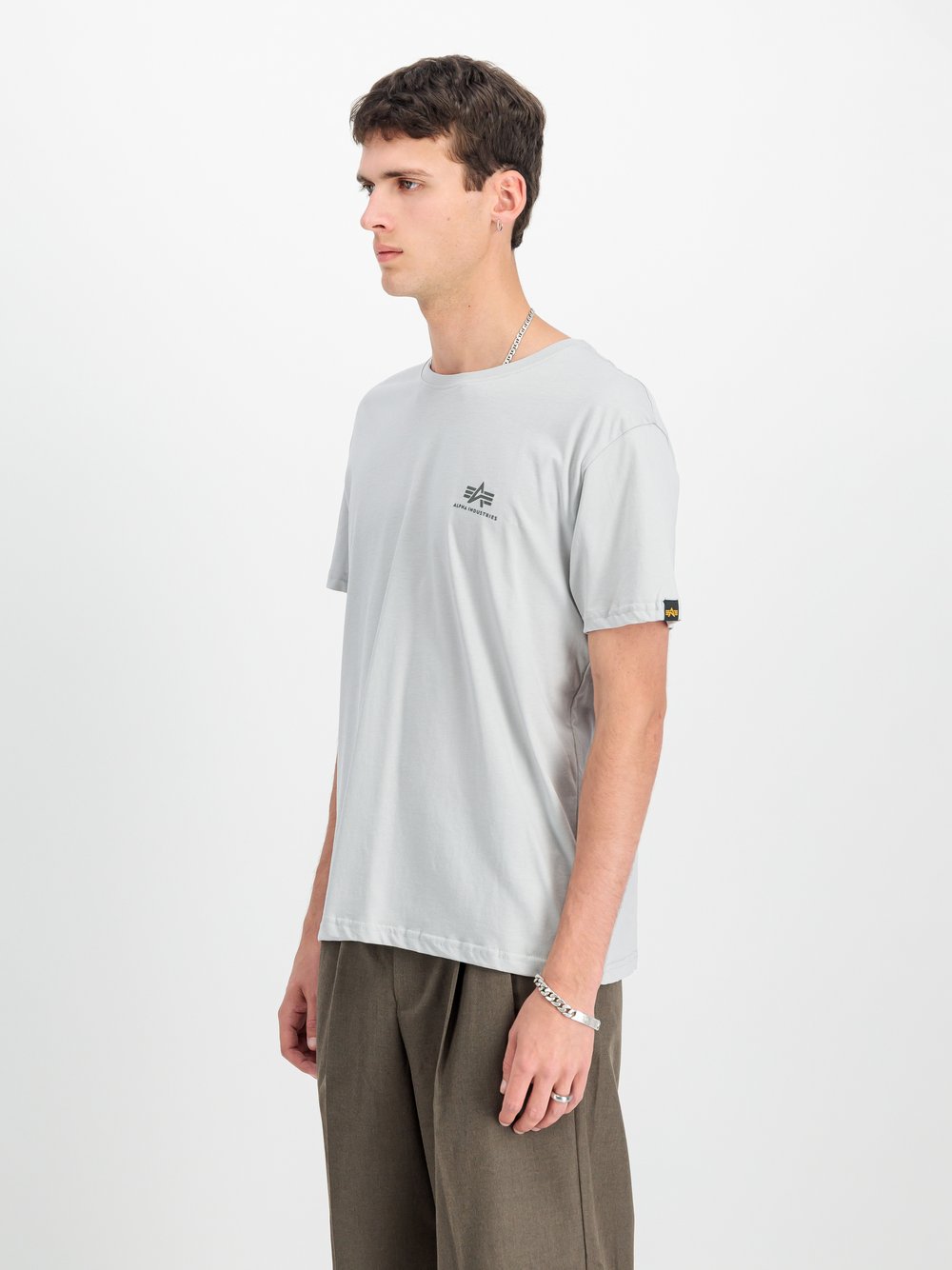 Thumbnail - Alpha Industries T-Shirt Herren Baumwolle grau, XXXL