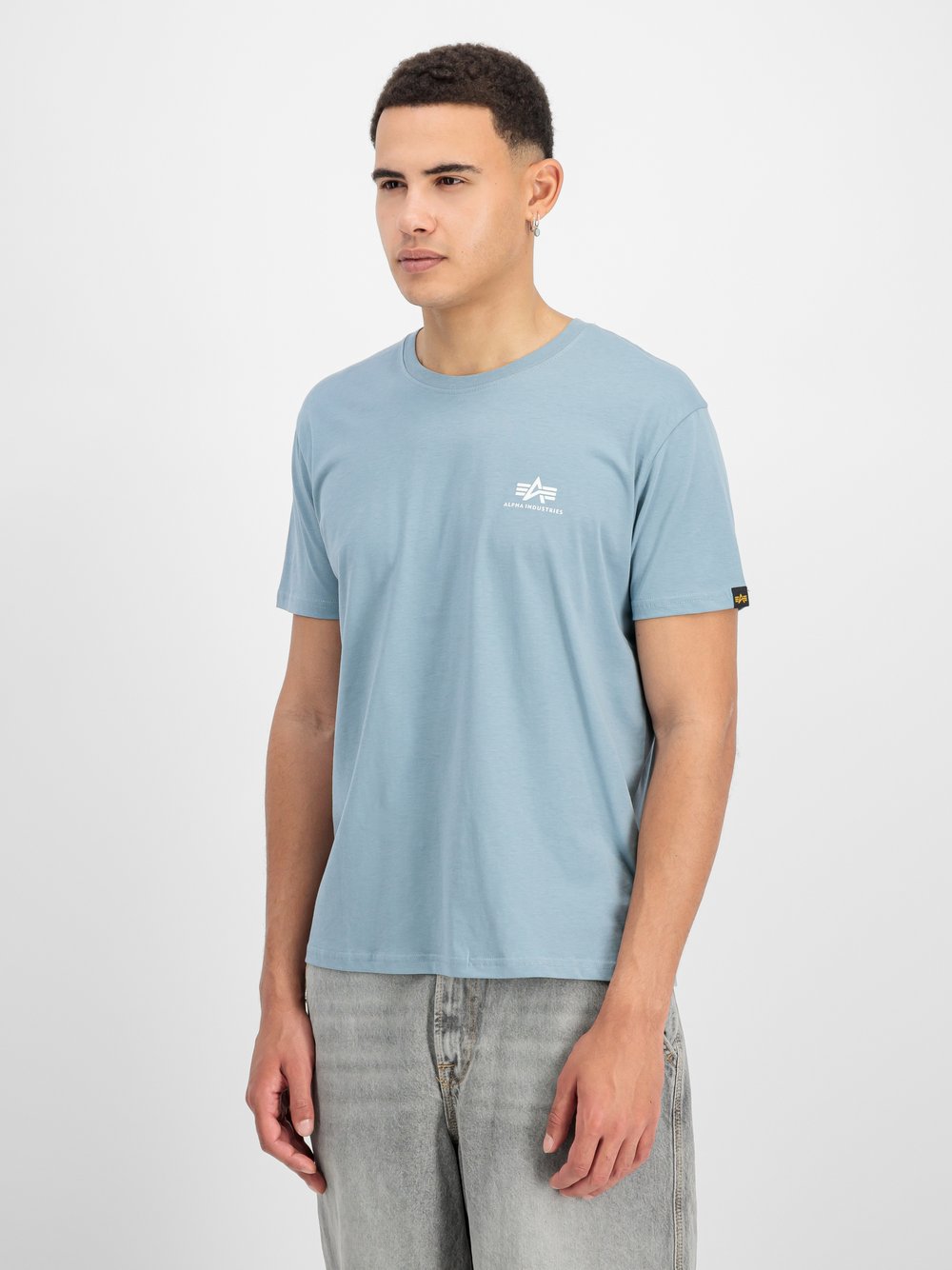 Thumbnail - Alpha Industries T-Shirt Herren Baumwolle blau, L