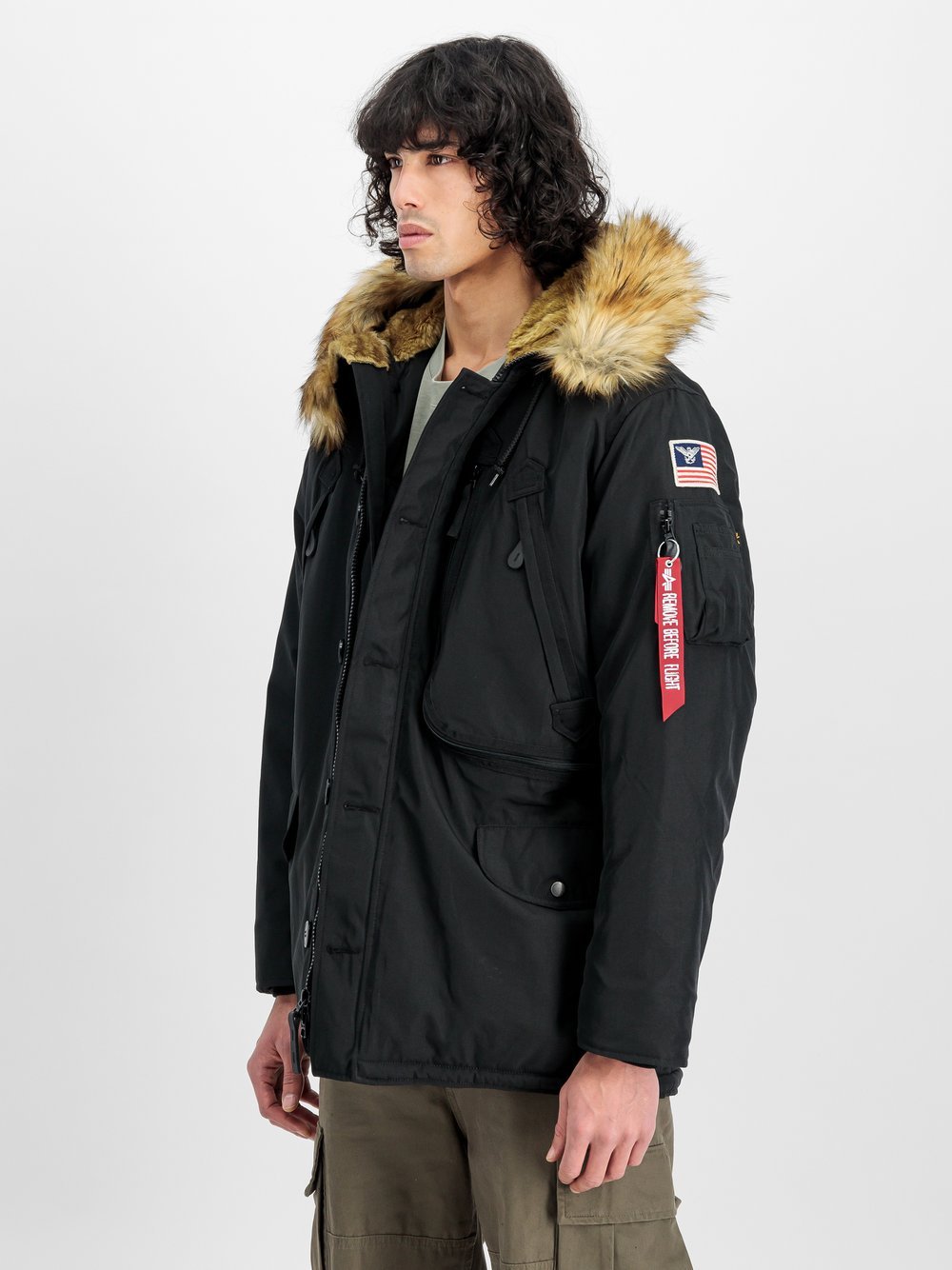 Alpha Industries Winterjacke Herren schwarz, XXXL