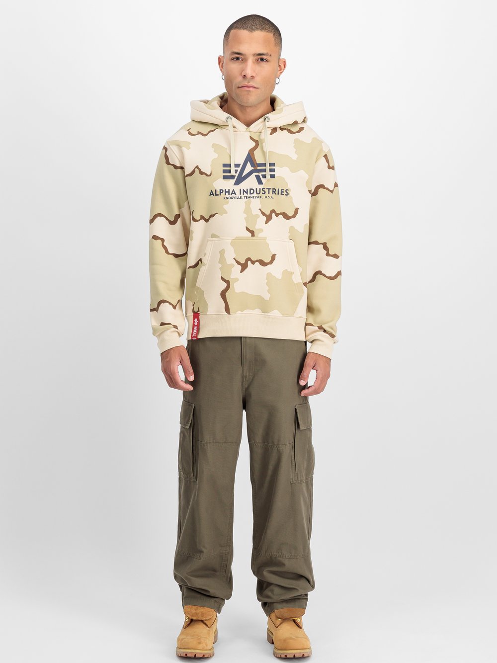 Alpha Industries Kapuzensweatshirt Herren Baumwolle mehrfarbig gemustert, M