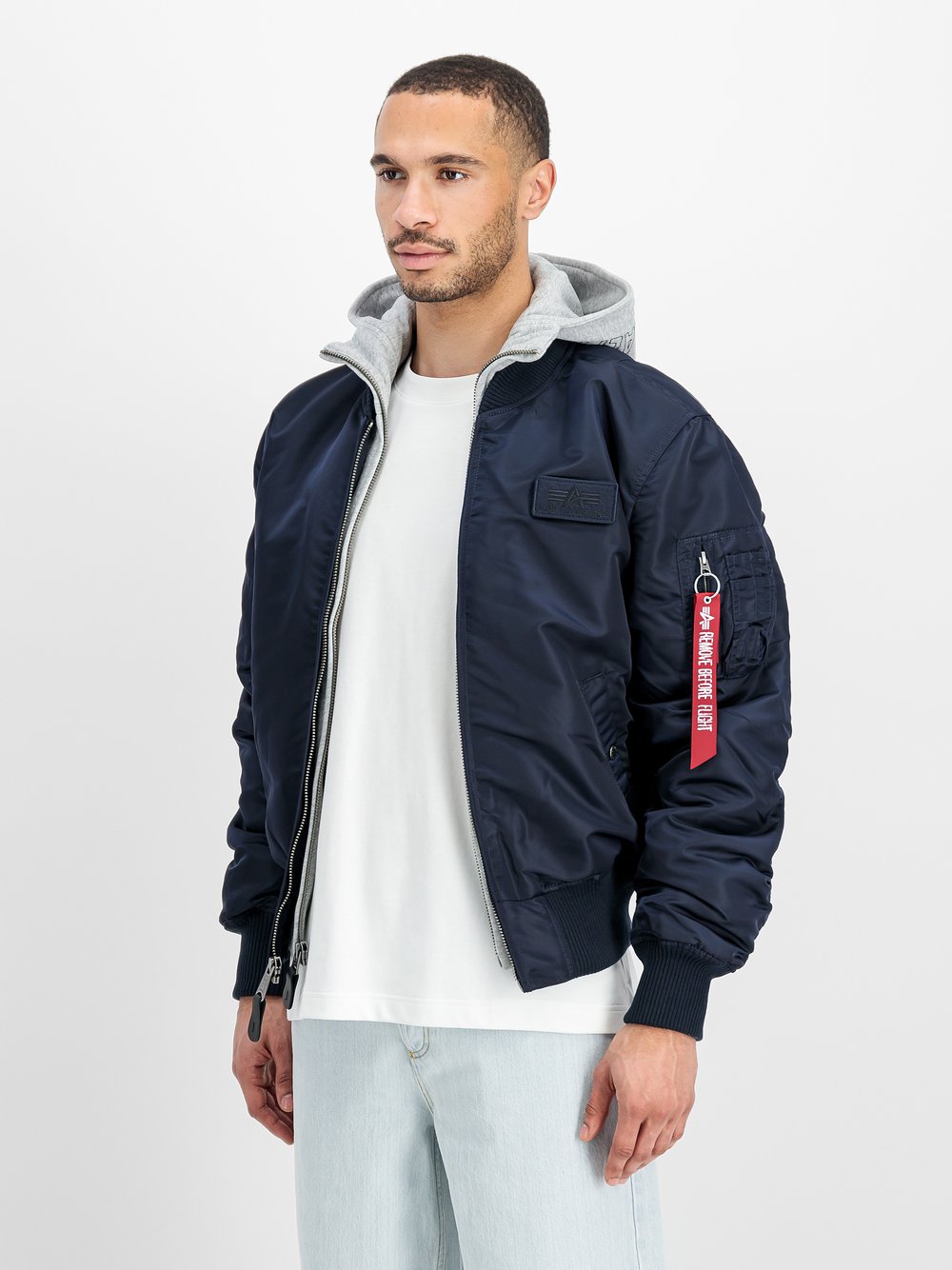Thumbnail - Alpha Industries Bomberjacke Herren blau, L