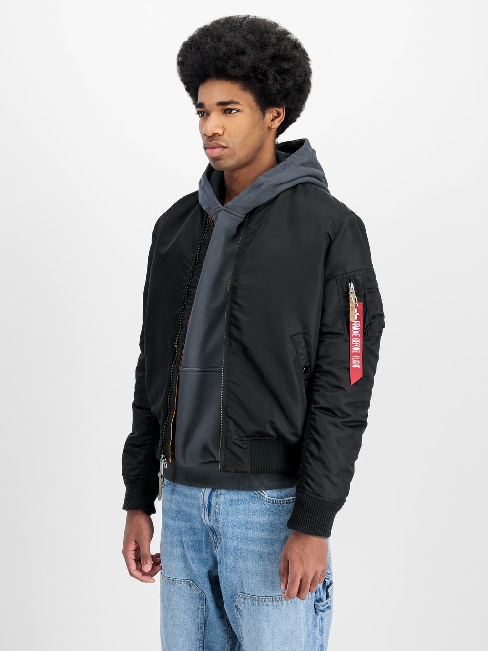 Alpha Industries Bomberjacke Herren schwarz, S