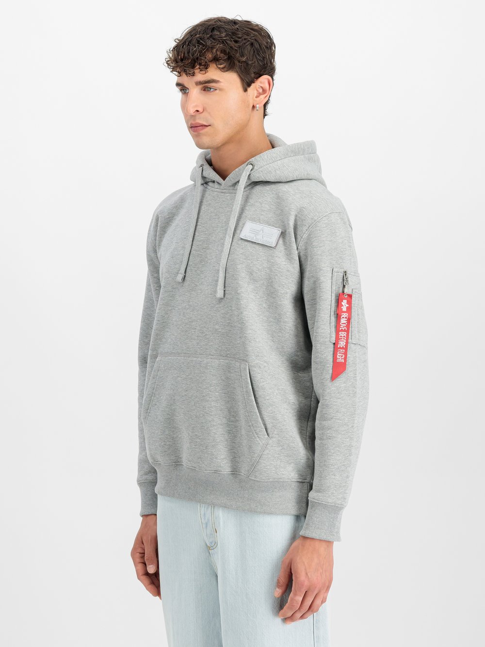 Alpha Industries Kapuzensweatshirt Herren Baumwolle grau, XXL