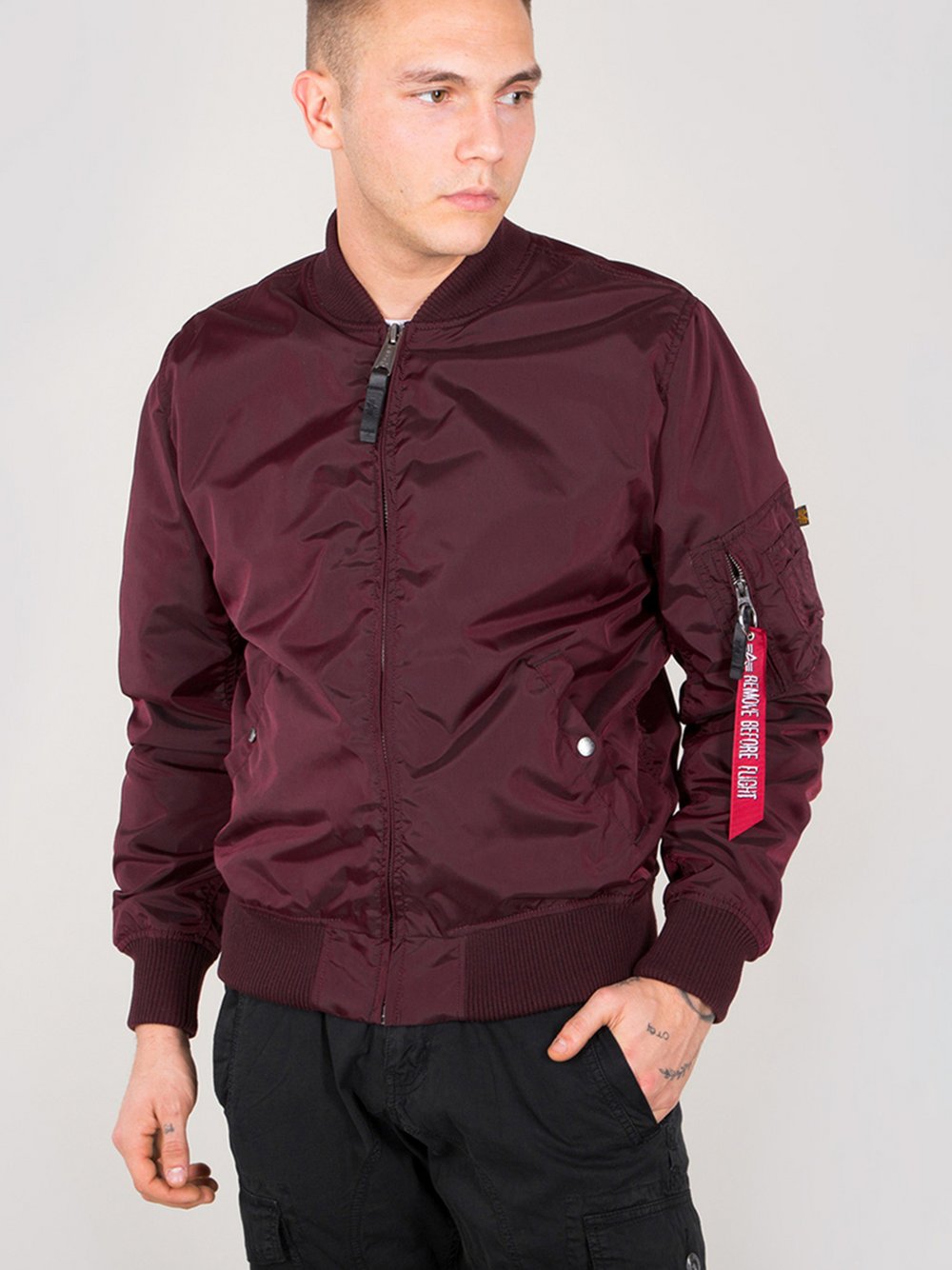 Alpha Industries Bomberjacke Herren Polyamid rot, S
