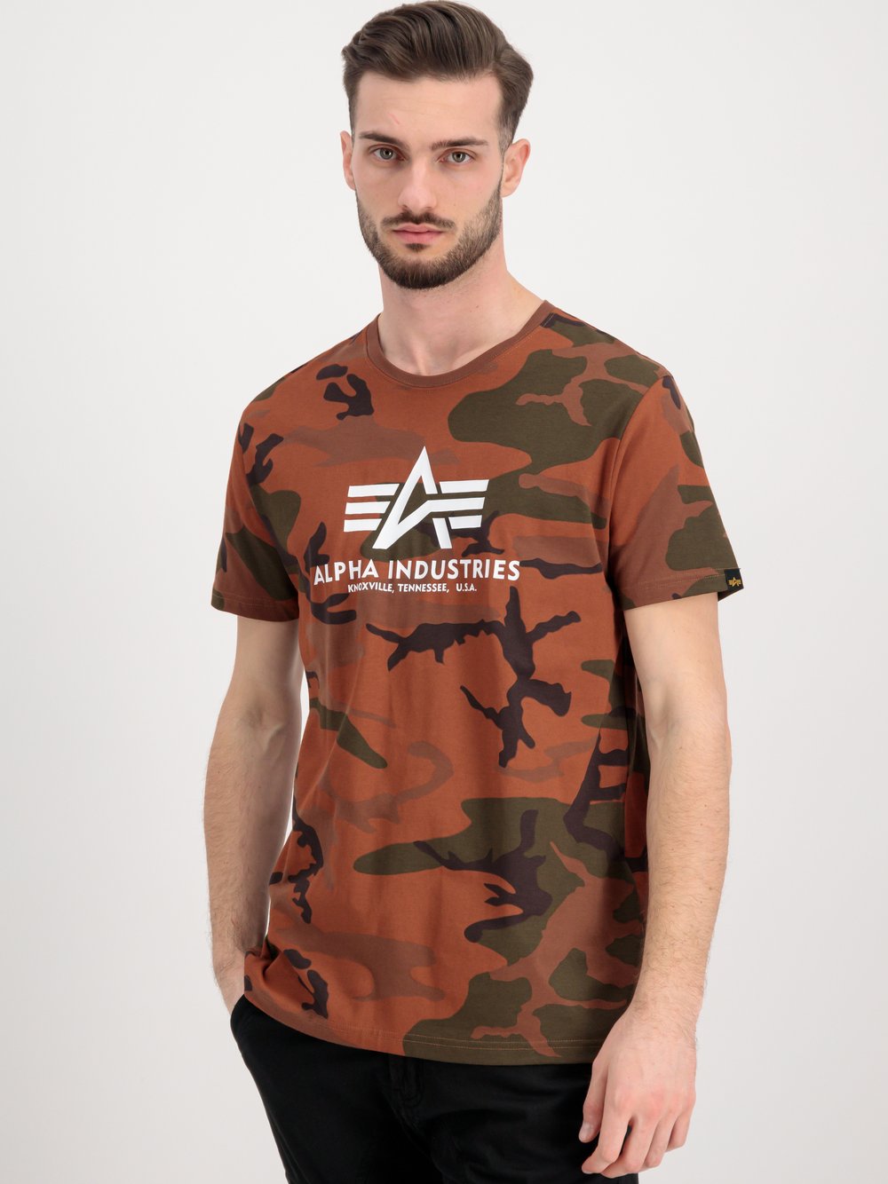 Alpha Industries T-Shirt Herren Baumwolle mehrfarbig gemustert, M