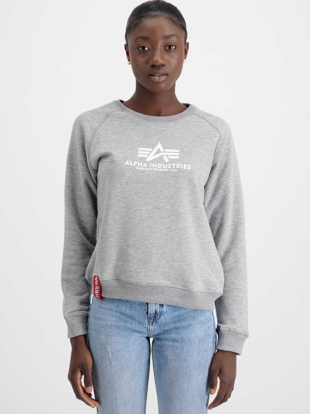 Alpha Industries Sweatshirt Damen grau bedruckt, L