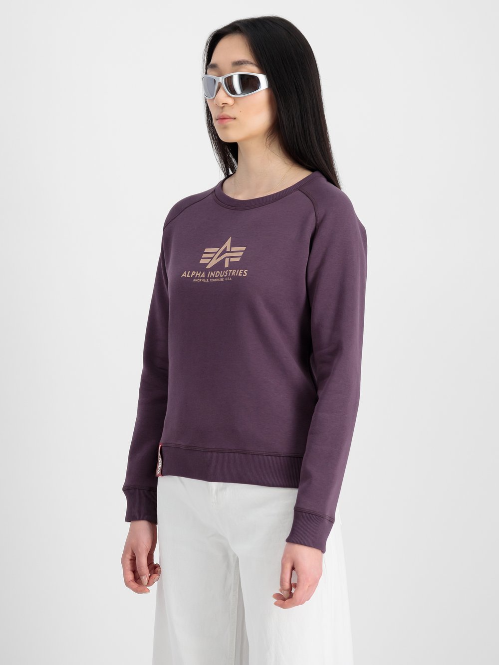 Alpha Industries Sweatshirt Damen lila bedruckt, L