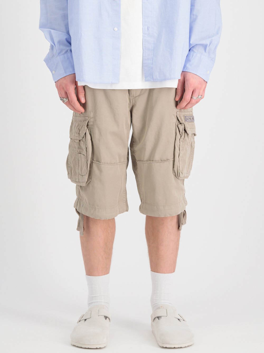 Thumbnail - Alpha Industries Kurze Hose Herren Baumwolle beige, 32