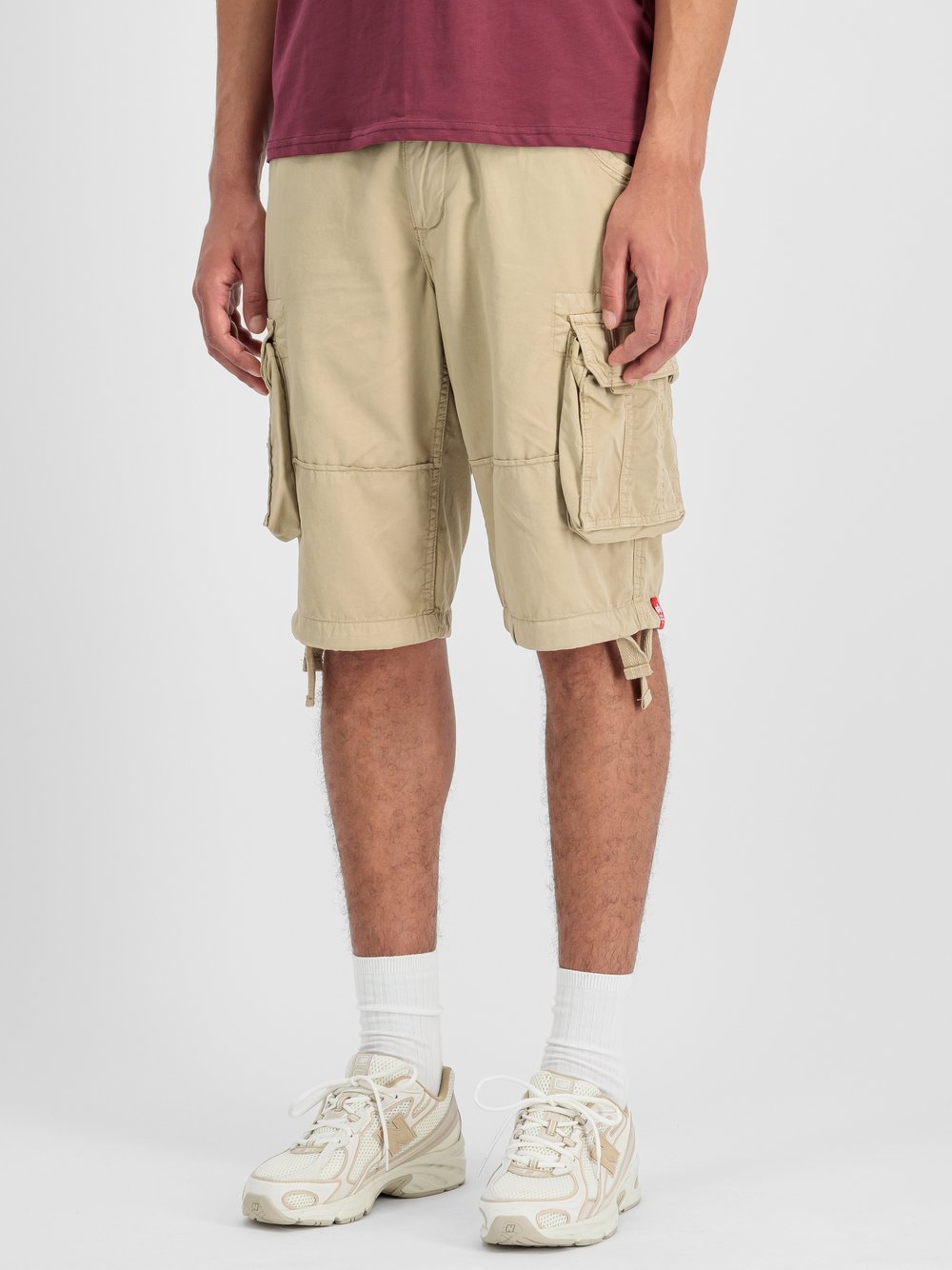 Alpha Industries Cargo-Shorts Herren Baumwolle beige, 28
