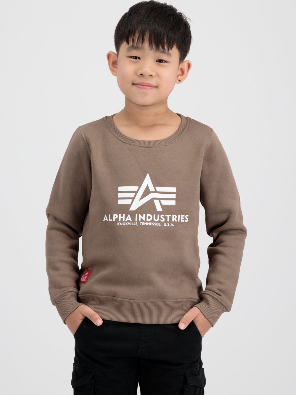 Alpha Industries Sweatshirt Kinder beige bedruckt, 12