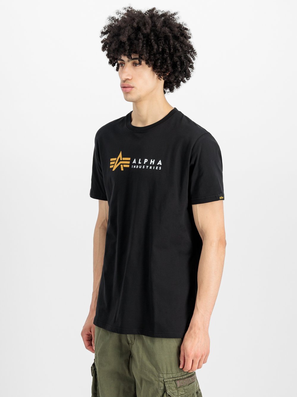 Alpha Industries T-Shirt Herren Baumwolle schwarz bedruckt, XL