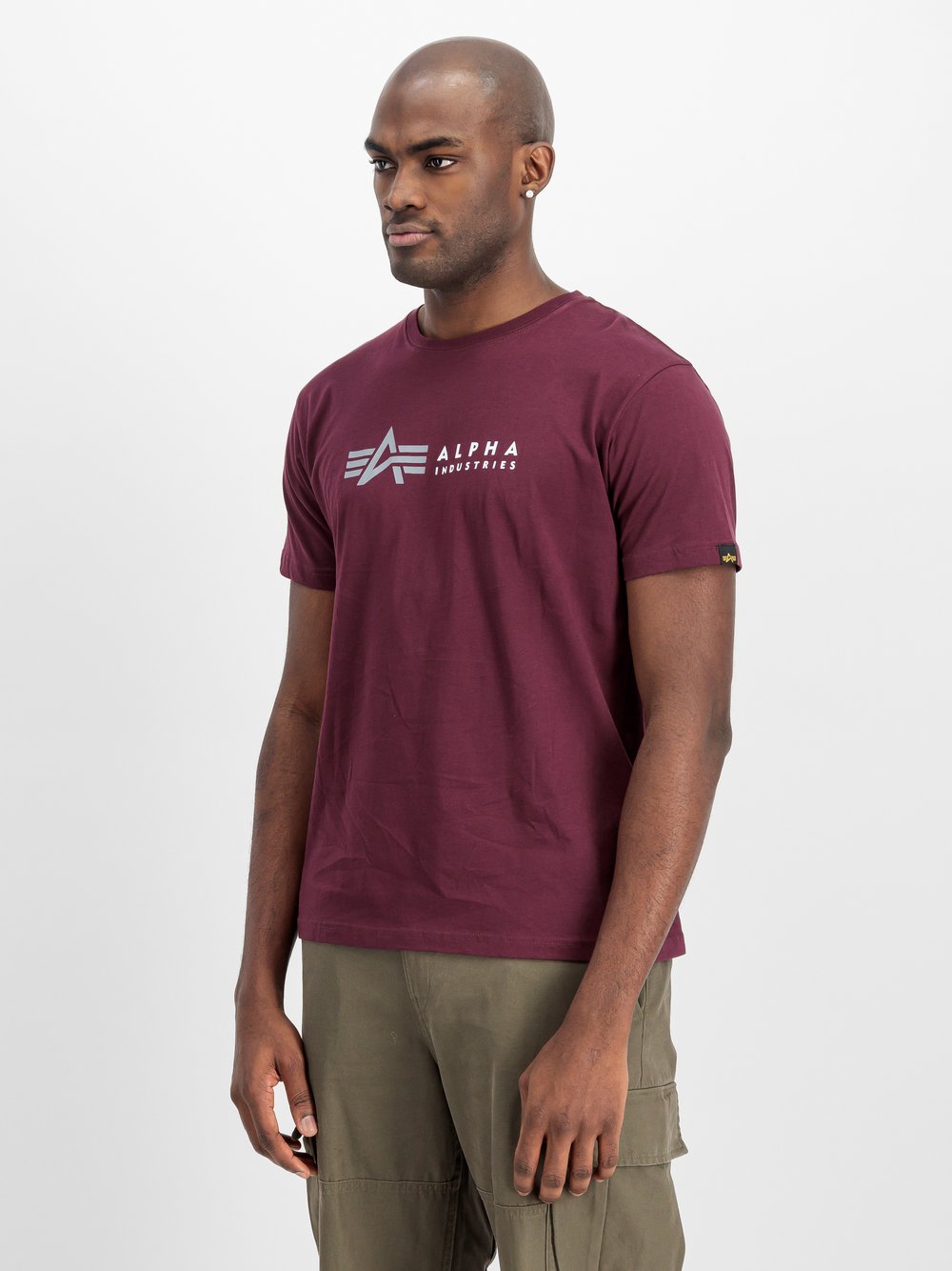 Alpha Industries T-Shirt Herren Baumwolle rot, S