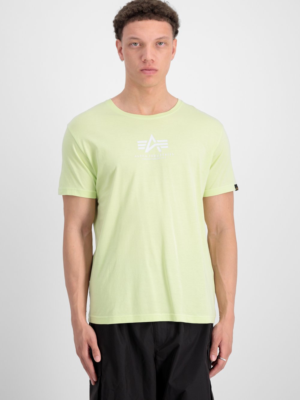 Alpha Industries T-Shirt Herren Baumwolle gelb bedruckt, XXL