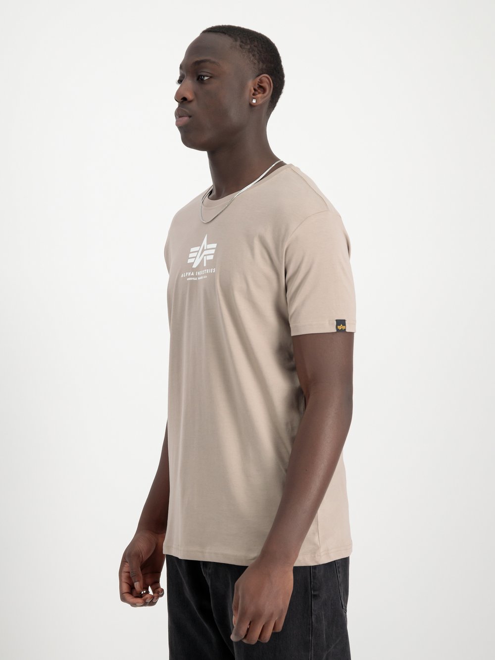 Alpha Industries T-Shirt Herren Baumwolle beige, L