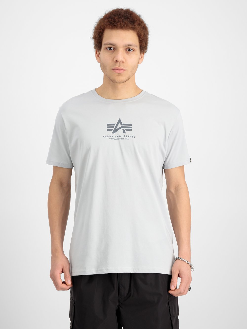 Alpha Industries T-Shirt Herren Baumwolle grau, L