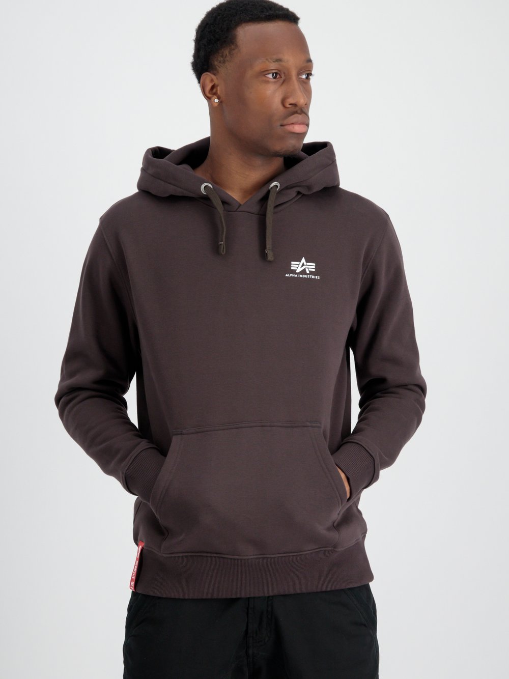 Alpha Industries Kapuzensweatshirt Herren Baumwolle braun, S