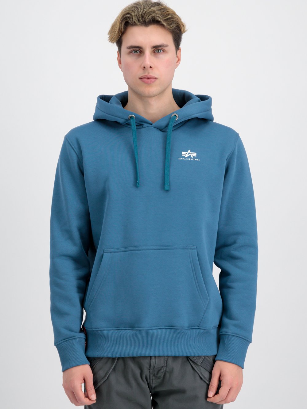 Alpha Industries Kapuzensweatshirt Herren Baumwolle blau, M