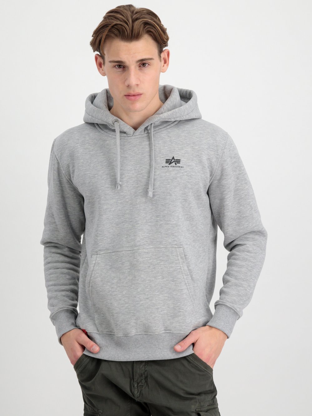 Alpha Industries Kapuzensweatshirt Herren Baumwolle grau, XXXL