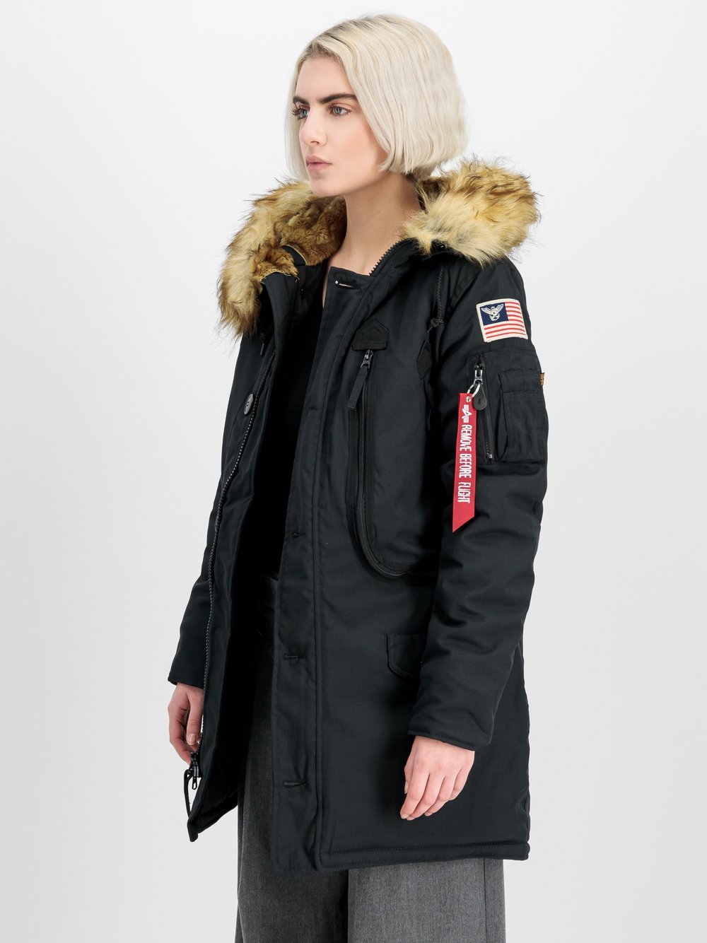 Alpha Industries Winterjacke Damen schwarz, S