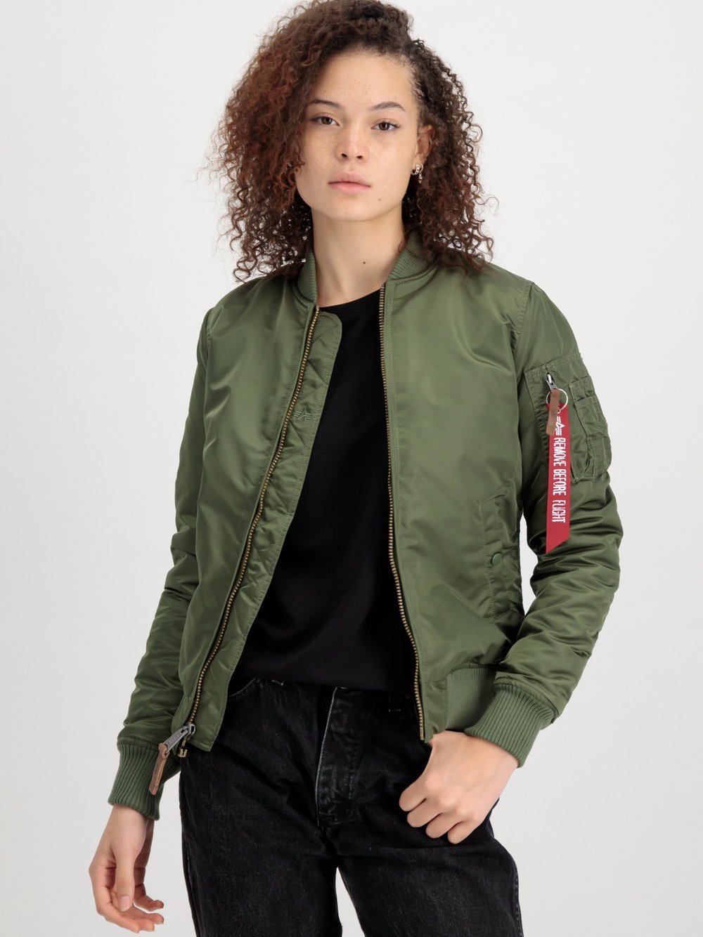 Alpha Industries Bomberjacke Damen grün, M