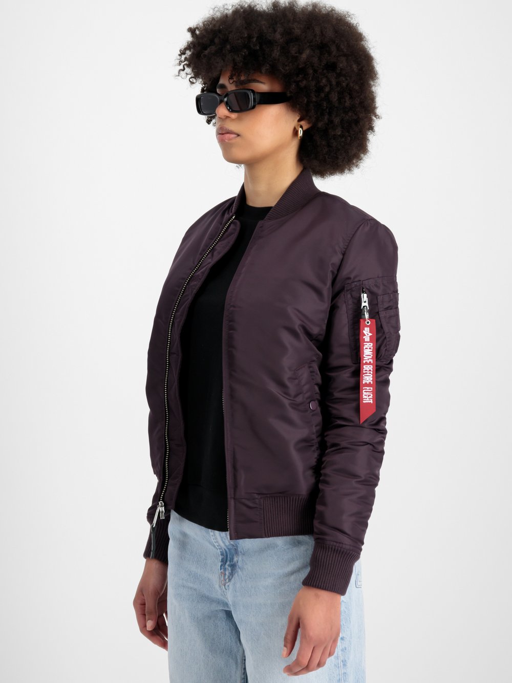 Alpha Industries Bomberjacke Damen lila, S