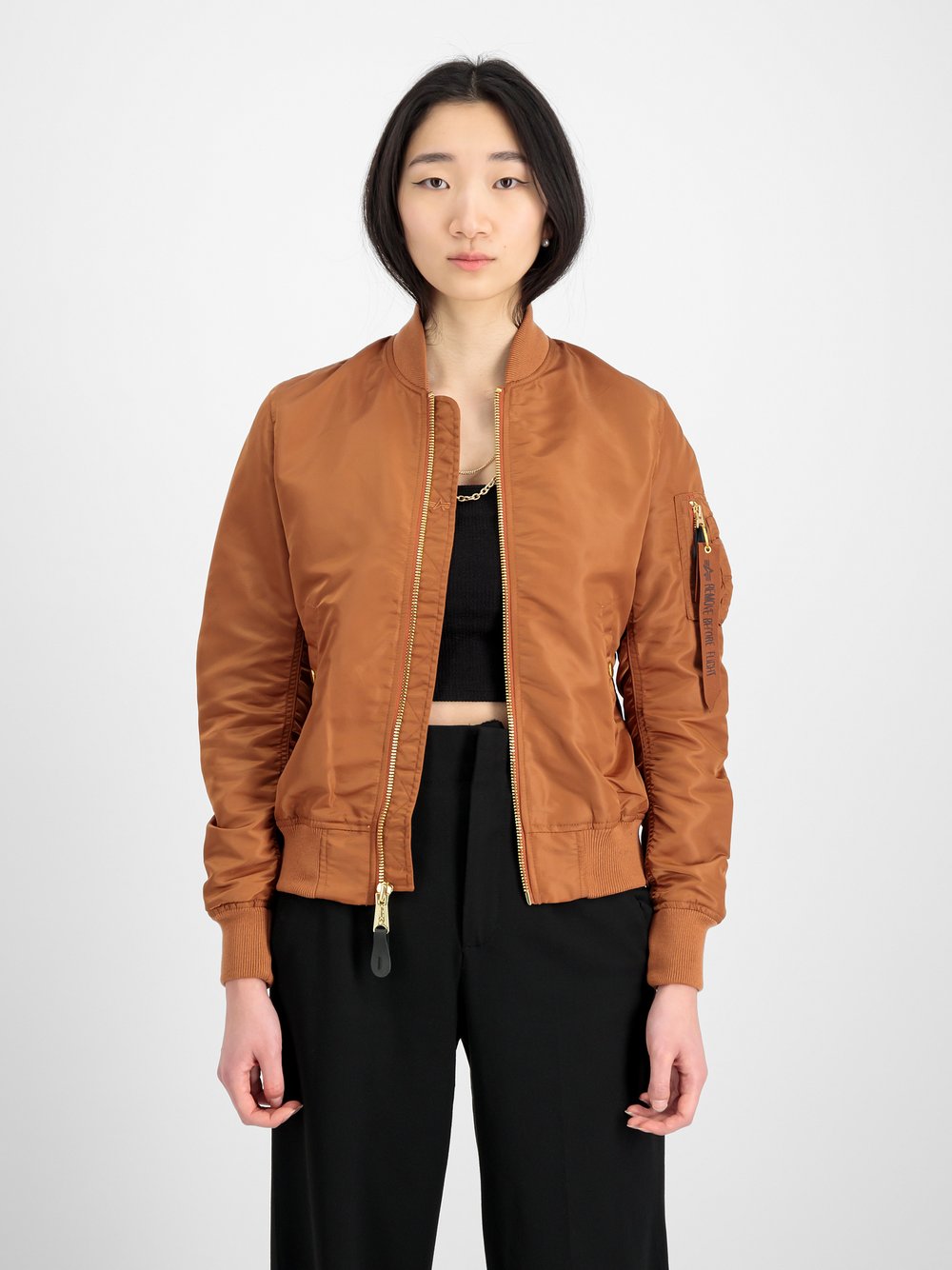 Alpha Industries Bomberjacke Damen braun, M