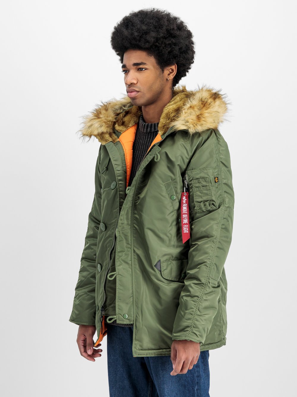 Alpha Industries Winterjacke Herren grün, L