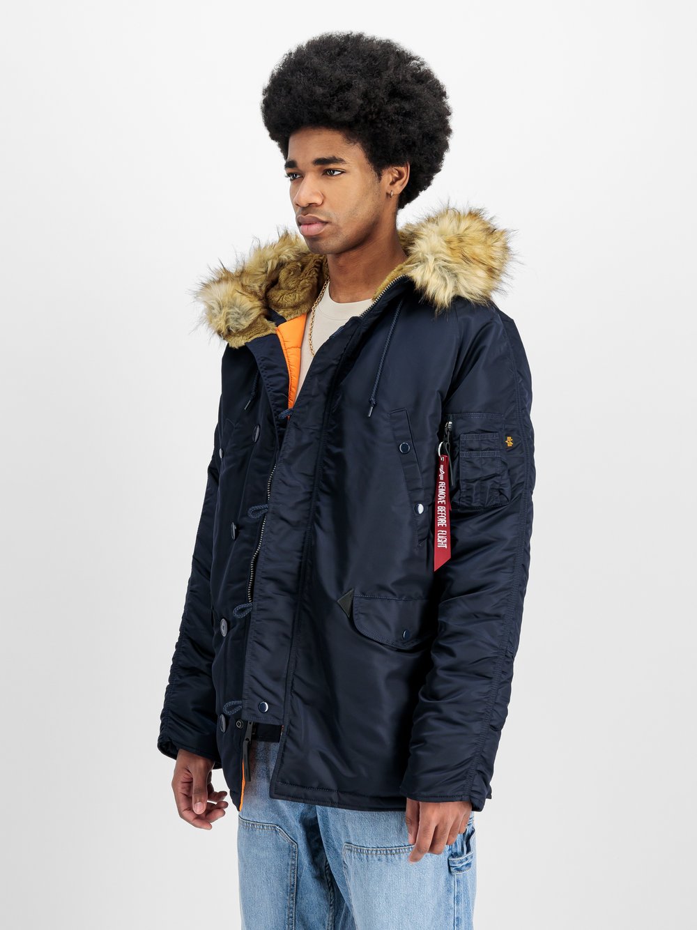 Alpha Industries Winterjacke Herren blau, XS