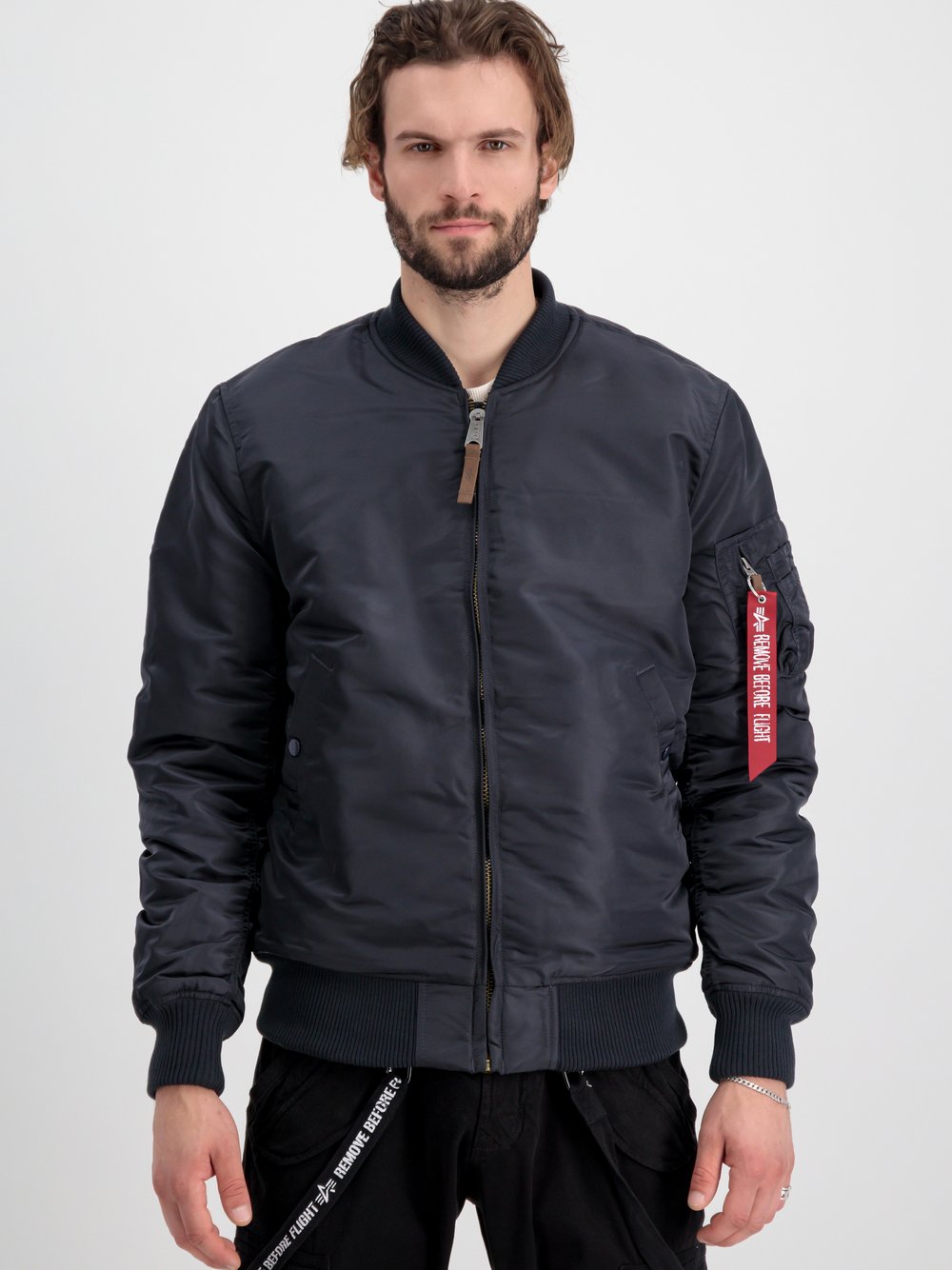 Alpha Industries Bomberjacke Herren grau, M