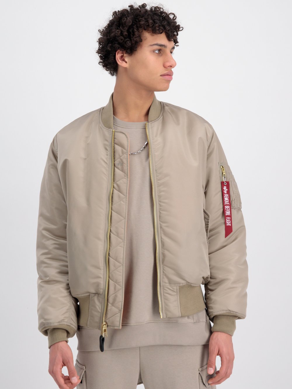 Alpha Industries Bomberjacke Herren beige, XXL