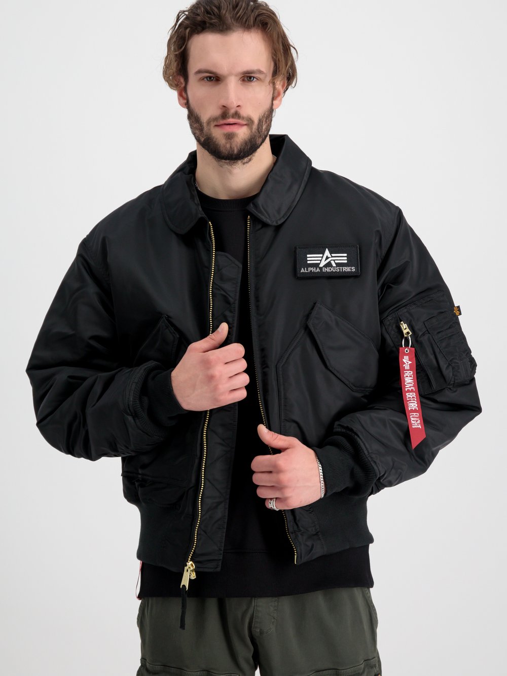 Alpha Industries Bomberjacke Herren schwarz, M