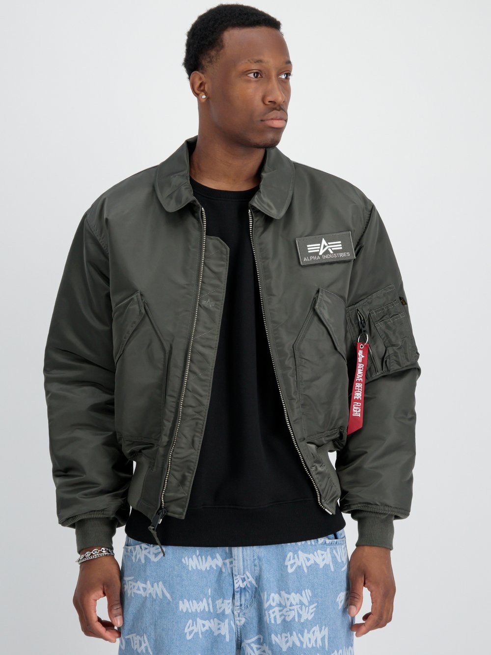 Alpha Industries Bomberjacke Herren grau, 5XL