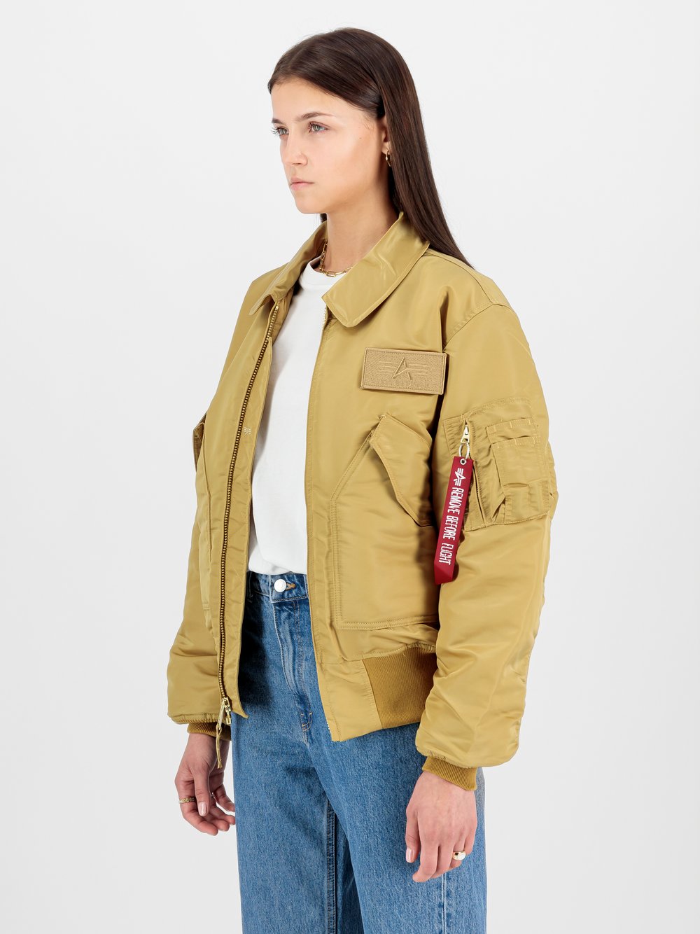 Alpha Industries Bomberjacke Damen gold, XL