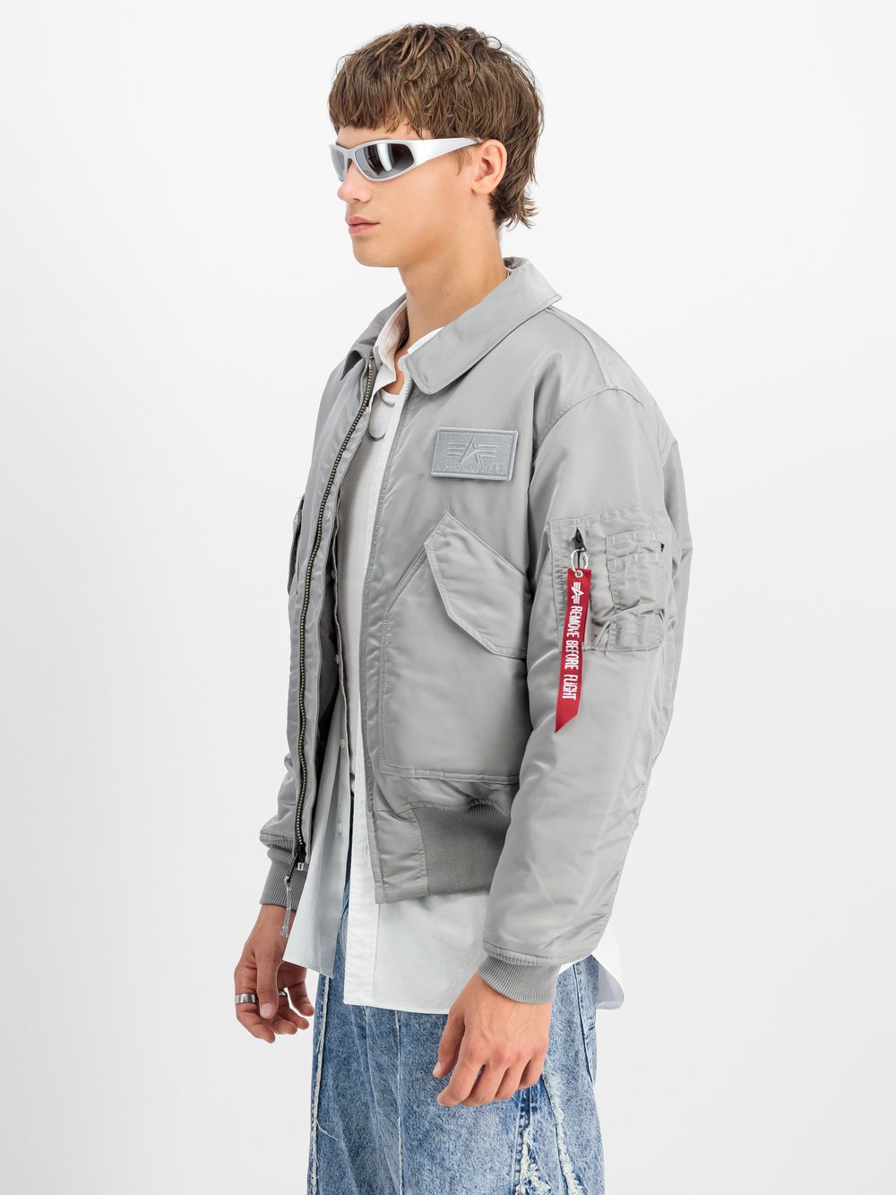Alpha Industries Bomberjacke Damen silber, XXXL