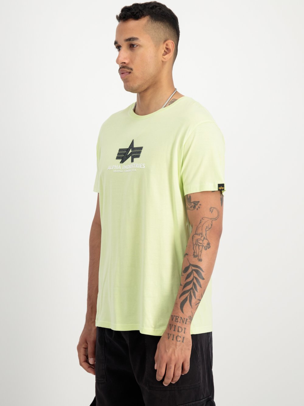 Alpha Industries T-Shirt Herren Baumwolle gelb bedruckt, XXXL