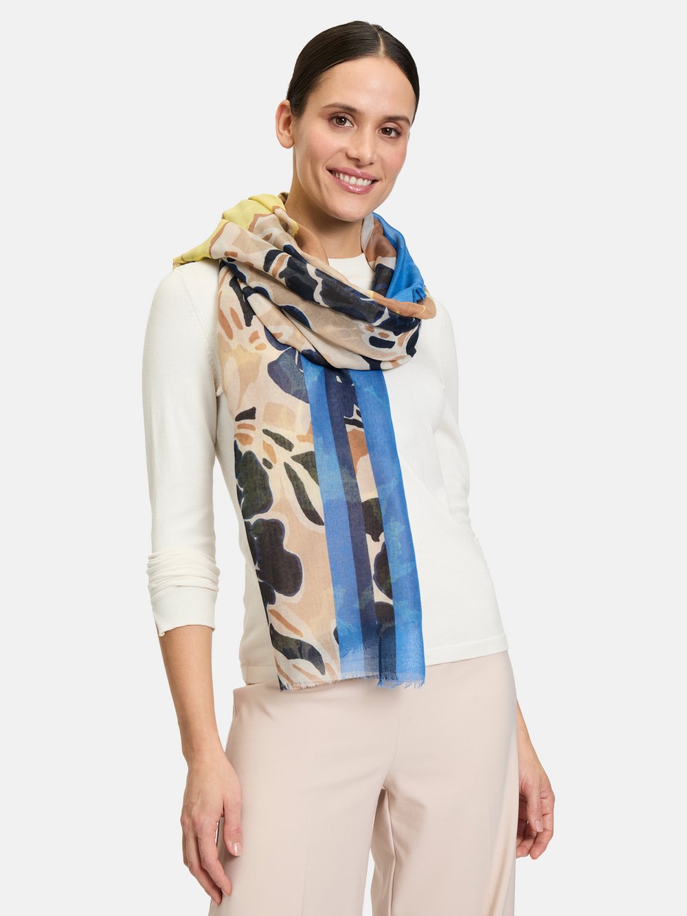 Betty Barclay Tuch Damen blau gemustert, ONE SIZE