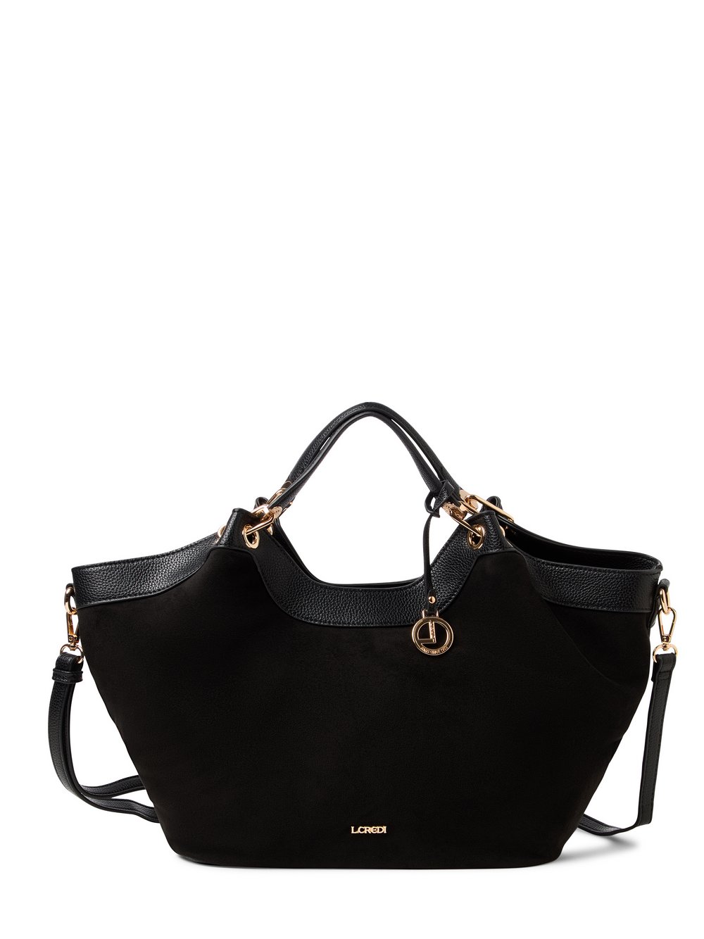 L.Credi Shopper Damen Kunstleder schwarz, ONE SIZE