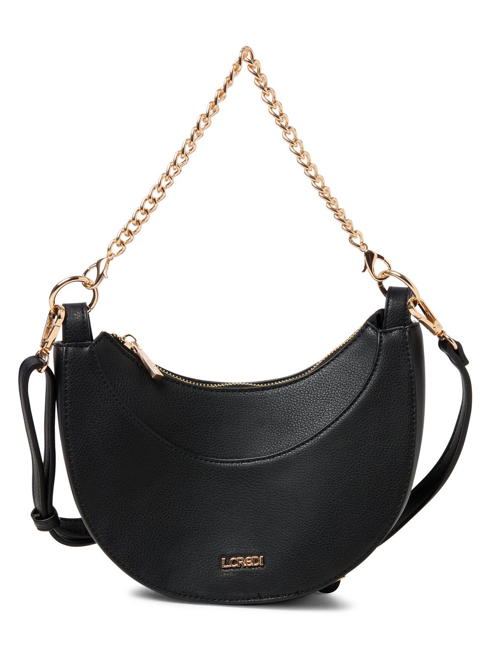 L.Credi Umhängetasche Damen Kunstleder schwarz, ONE SIZE