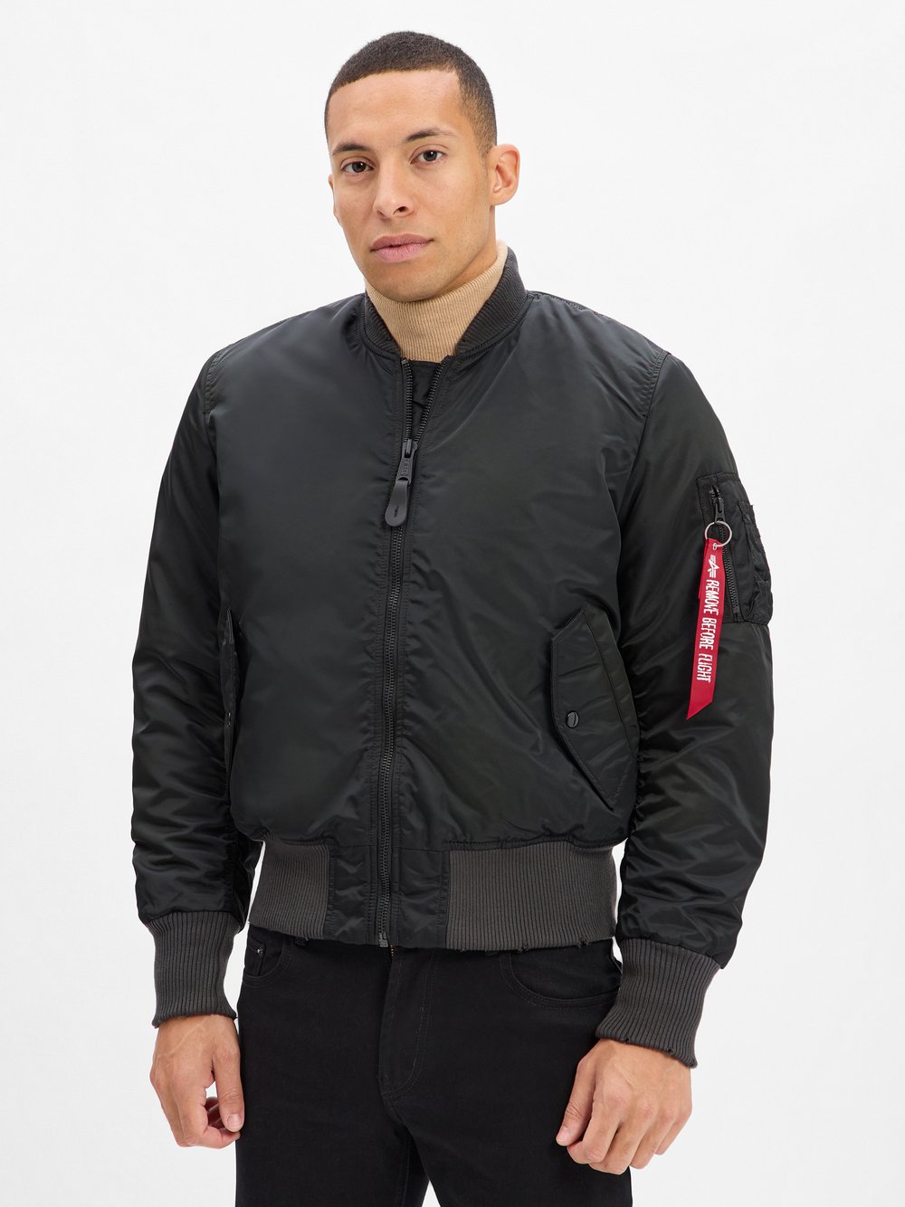 Alpha Industries Bomberjacke Herren schwarz, S
