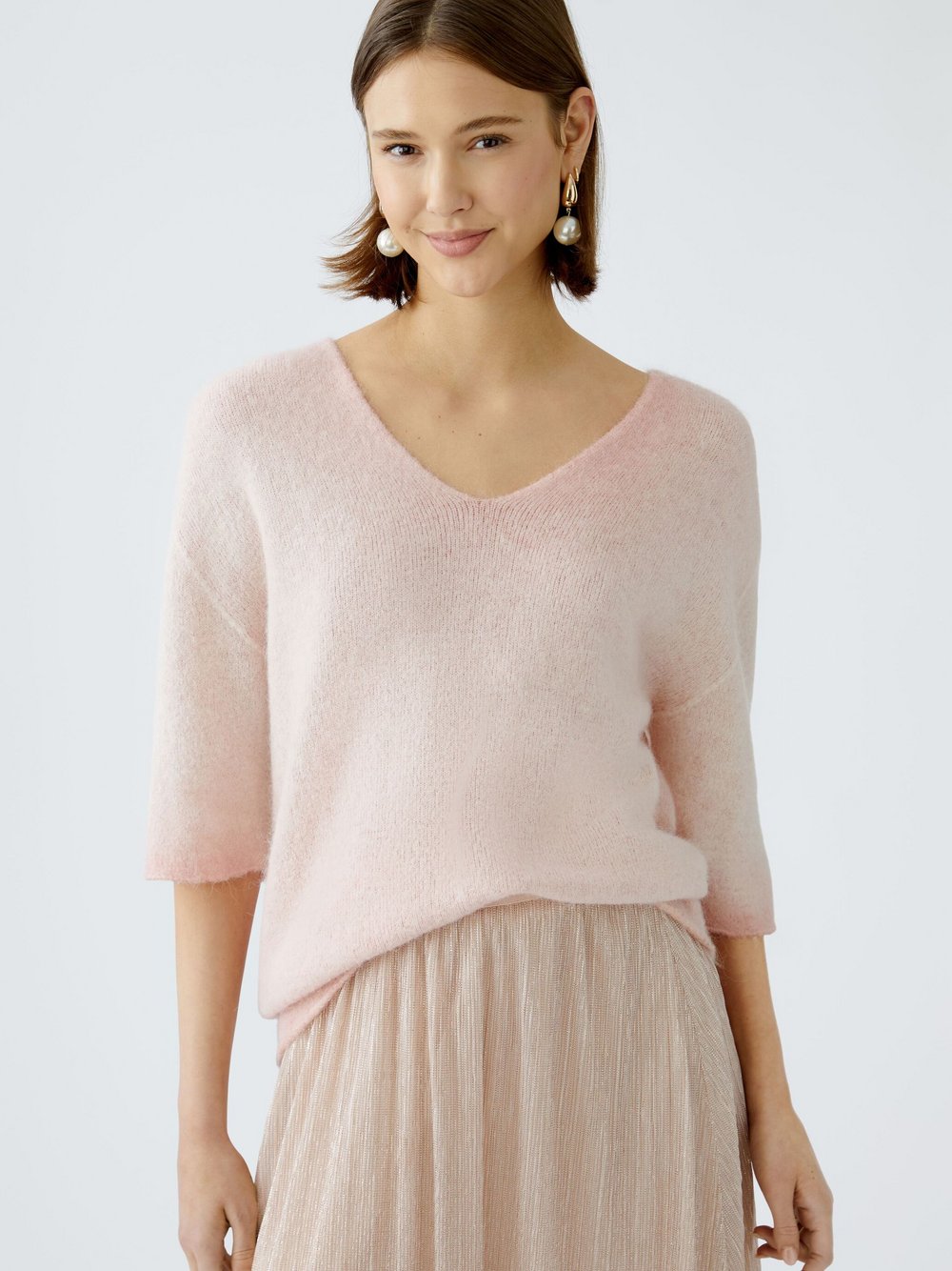 Oui Pullover Damen Polyamid rosa, 38