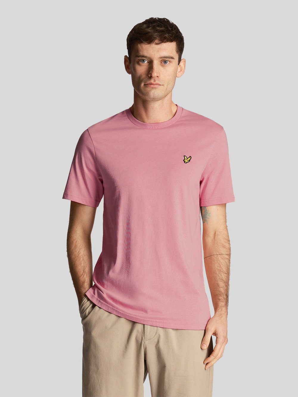 Lyle & Scott T-shirt Herren Baumwolle rosa, L