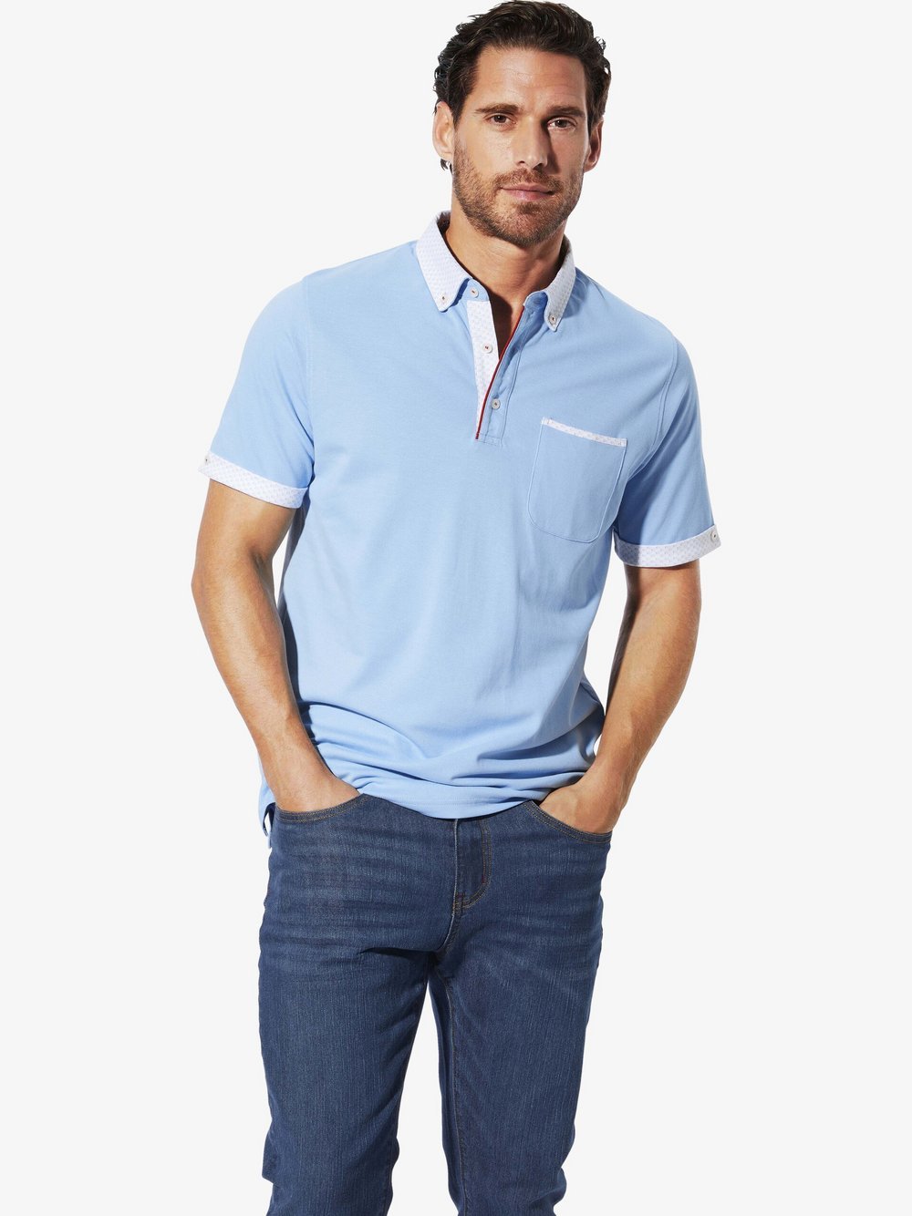 BABISTA Poloshirt Herren Baumwolle blau, M