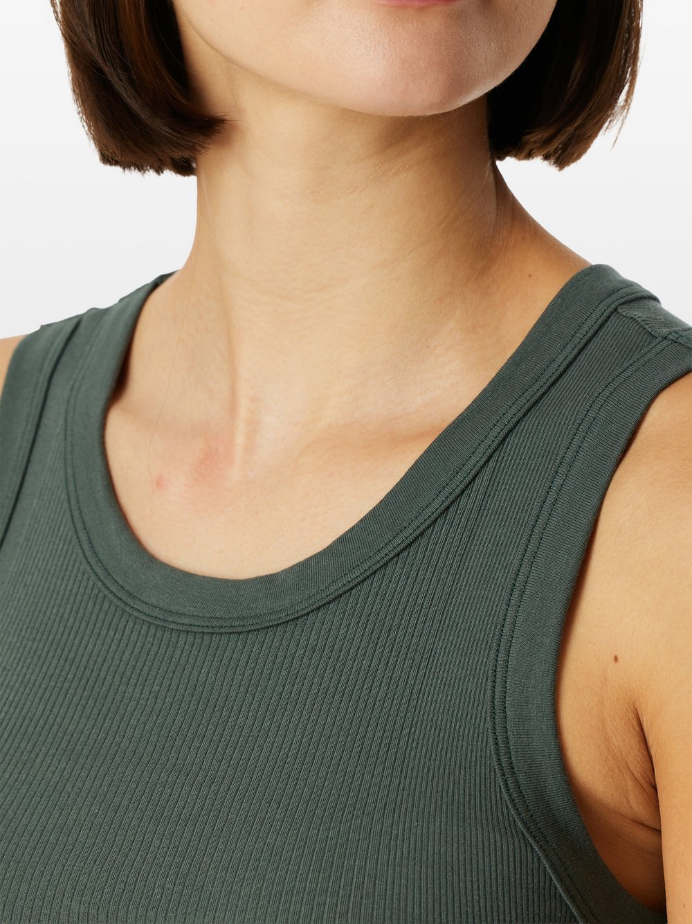 Thumbnail - Schiesser Trägertop  Damen Baumwolle grün, 36